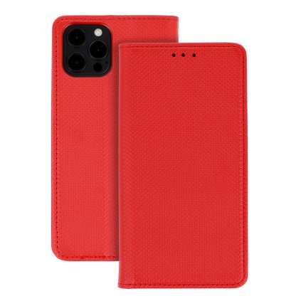 Flipové puzdro TopQ Smart Magnet pre Samsung S25 červené