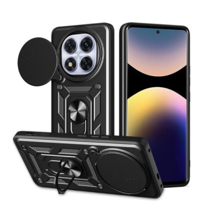 Ultra odolný zadný kryt Armor Lens na Xiaomi Redmi Note 14 Pro čierny
