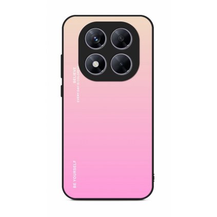 Zadný pevný kryt LUXURY na Xiaomi Redmi Note 14 Pro dúhový marhuľový