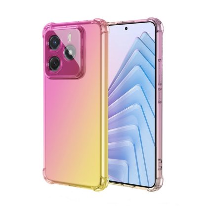 Zadný kryt na Xiaomi Redmi Note 14 5G Shock dúhový ružovo-žltý