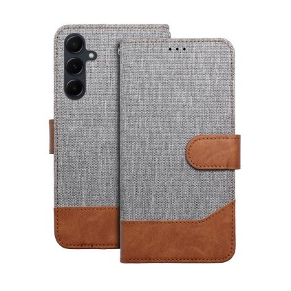 Knižkové puzdro Jeans na Samsung A56 šedé