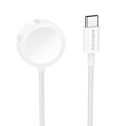 Bezdrôtová nabíjačka Borofone BQ37 Star 2,5 W pre Apple Watch 1–9, SE, SE2 a Samsung Ultra/Ultra2, biela