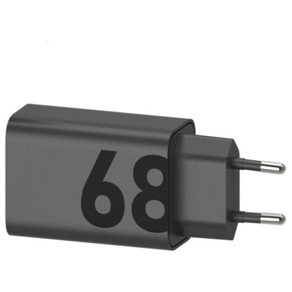 Adaptér MC-682N Motorola USB-C s funkciou rýchlonabíjania 68W GaN čierny (Service Pack)