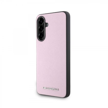 Zadný kryt Karl Lagerfeld PU Saffiano Metal Logo pre Samsung Galaxy A56 Ružový