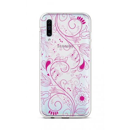 Zadný silikónový kryt na Samsung A50 Pink Ornament