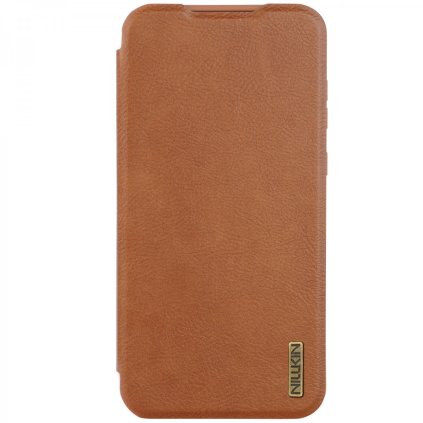 Knižkové puzdro Nillkin Qin Book PRO pre Samsung Galaxy A56 5G Hnedé