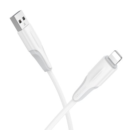 Dátový kábel Borofone BX119 New USB-A - Lightning 2,4A 1m biely