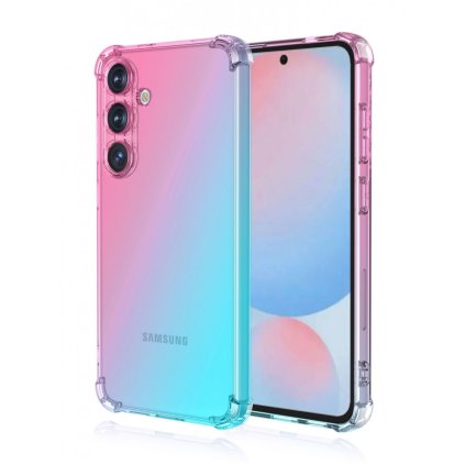 Zadný kryt na Samsung A36 Shock dúhový mentolovo-ružový