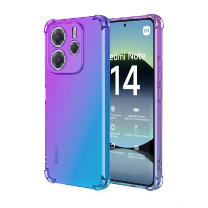 Zadný kryt na Xiaomi Redmi Note 14 Shock dúhový fialovo-modrý