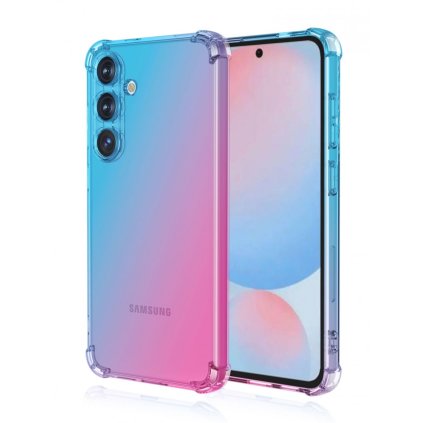 Zadný kryt na Samsung A36 Shock dúhový modro-ružový
