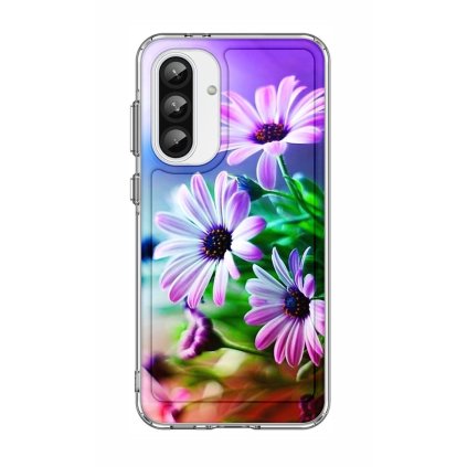Zadný pevný kryt Image na Samsung A36 Fialové kvety
