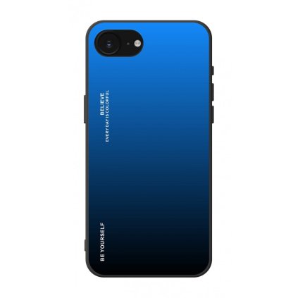 Zadný pevný kryt LUXURY na iPhone 16e dúhový modrý