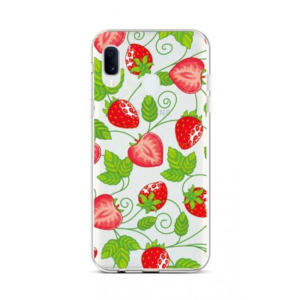 Zadný silikónový kryt na Samsung A20e Strawberries