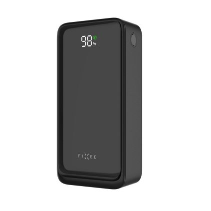Powerbanka FIXED Zen2 30 s LCD displejom a výstupom PD 20W, 30 000 mAh, čierna