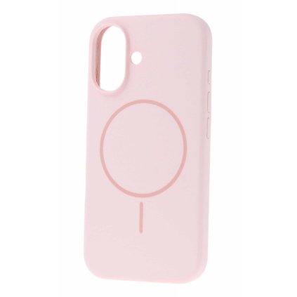 Zadný kryt Magsafe Slim Silicone pre iPhone 16 svetlo ružový