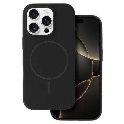 Zadný kryt Magsafe Slim Silicone pre iPhone 15 Pro čierny