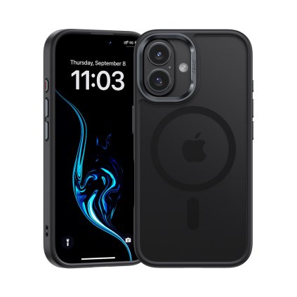Zadný kryt Benks Magnetic Mist Metal Frame pre iPhone 16 Plus čierny