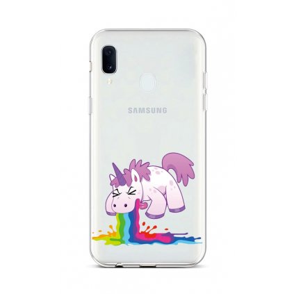Zadný silikónový kryt na Samsung A20e Rainbow Splash