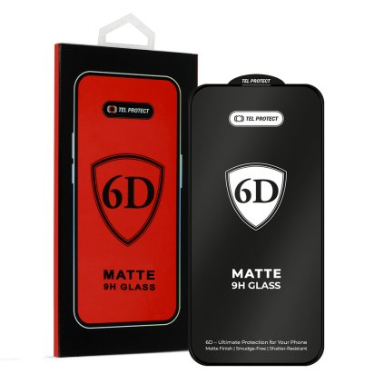 Tvrdené sklo Tel Protect Full Glue 6D Matt pre iPhone 14 Pro Max Čierne