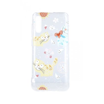 Zadný silikónový kryt na Samsung A70 Happy Cats