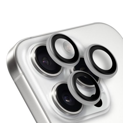 Ochrana objektívu OBAL:ME pre Apple iPhone 16 Pro-16 Pro Max Biela Titánová