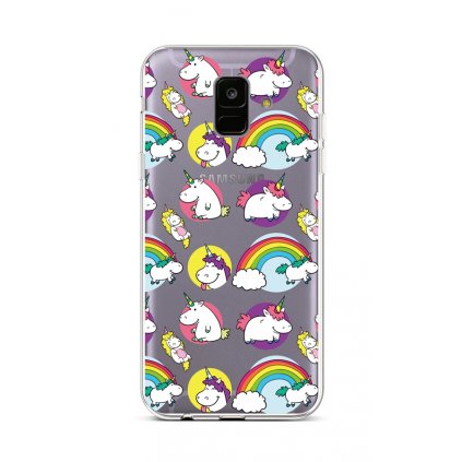 Zadný silikónový kryt na Samsung A6 Chunky Unicorns