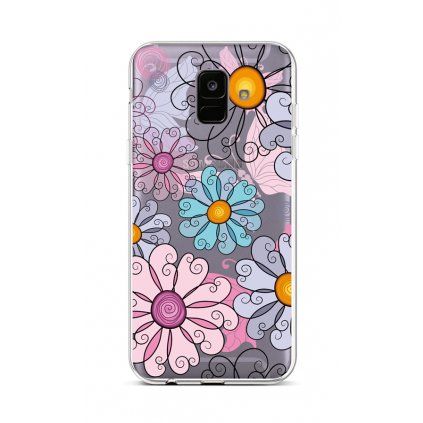 Zadný silikónový kryt na Samsung A6 Colorful Daisy