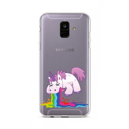 Zadný silikónový kryt na Samsung A6 Rainbow Splash