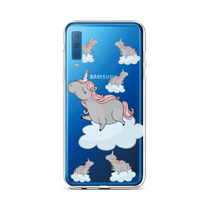 Zadný silikónový kryt na Samsung A7 Grey Unicorns