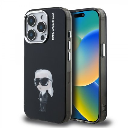 Zadný kryt Karl Lagerfeld IML Aquarelle Karl pre iPhone 15 Pro Max Black
