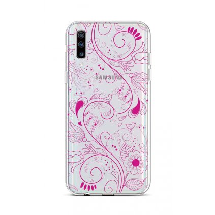Zadný silikónový kryt na Samsung A70 Pink Ornament