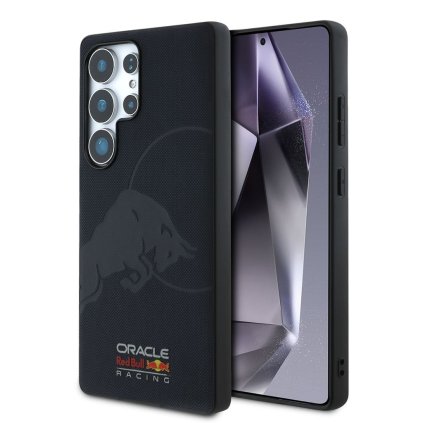 Zadný kryt Red Bull Leather Meshed Debossed Logo MagSafe pre Samsung Galaxy S25 Ultra Navy