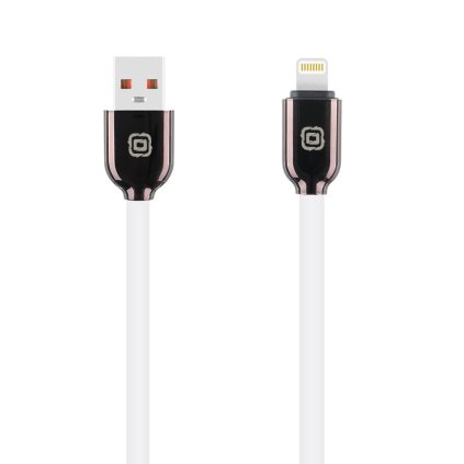 Dátový kábel OBAL:ME Sleek USB-A – Lightning, biely