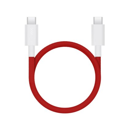 Dátový magnetický kábel OnePlus SUPERVOOC Charge USB-C–USB-C 10A 1,2 m červený