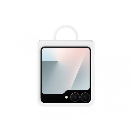 Zadný kryt Samsung EF-PF741TWE s krúžkom pre Galaxy Z Flip 7 FE, biely