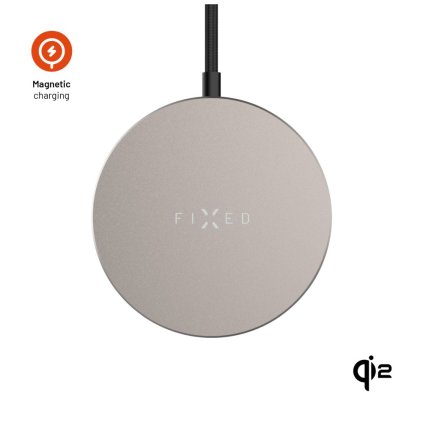 Bezdrôtová nabíjačka FIXED MagPad Slim s podporou Qi2 a MagSafe 15 W titanová