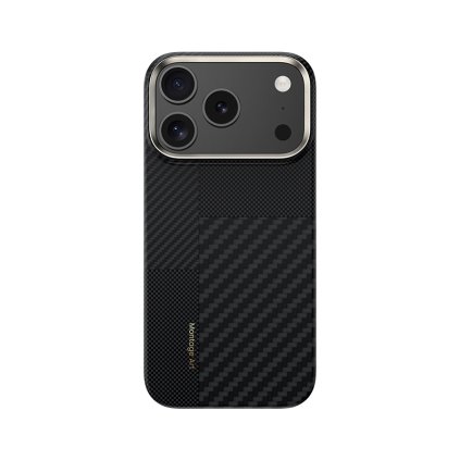 Zadný kryt Benks Montage Magnetic Armor Air Kevlar kovový rám 600D+1500D (MB69) pre iPhone 17 Pro, čierny
