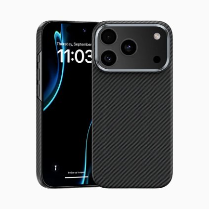 Zadný kryt Benks Magnetic Armor Air Kevlar s kovovým rámom 600D (0070) pre iPhone 17 Pro Max čierny