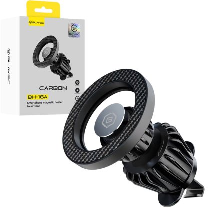 Držiak do auta Blavec BH-16A Carbon Magnetic MagSafe na ventilačnú mriežku (BH16AC-MAVB) čierny