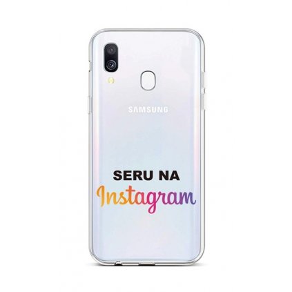 Zadný silikónový kryt na Samsung A40 Instagram