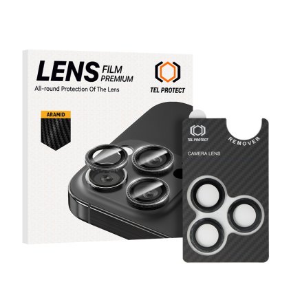 Tvrdené sklo Tel Protect 3D Lens Aramid Series na šošovky fotoaparátu pre iPhone 13 a 13 Mini
