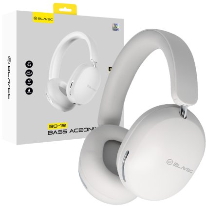 Bezdrôtové slúchadlá Blavec Over-ear BO-13 Bass Aceonix ANC (BO13-W) white