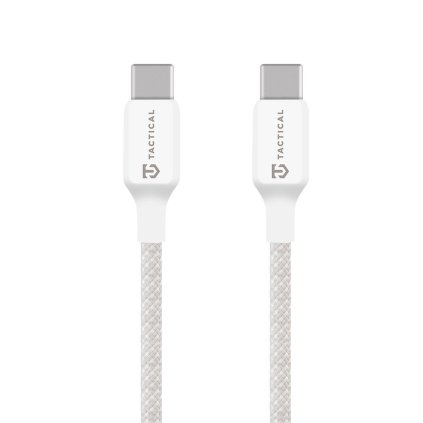Dátový kábel Tactical Stitch Thread USB-C - USB-C 1 m White