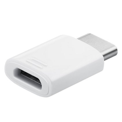 Originálny adaptér Samsung EE-GN930 microUSB - USB-C biely