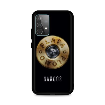 Zadný silikónový kryt DARK na Samsung A52 Plata O Plomo