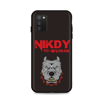 Zadný silikónový kryt DARK na Samsung A02s Nikdy to nevzdám