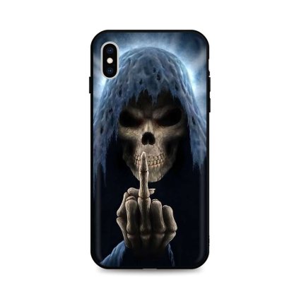 Zadný silikónový kryt DARK na iPhone XS Fuck Off