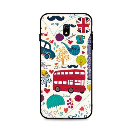 Zadný 3D silikónový kryt na Xiaomi Redmi 8A Londýn