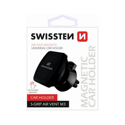 Držiak do auta na vetraciu mriežku Swissten S-Grip M3 čierny