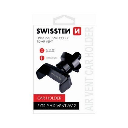 Držiak do auta na ventilačnú mriežku Swissten S-Grip AV-2 čierny